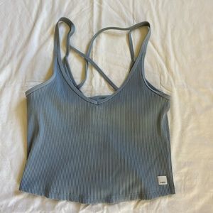 Vuori Rib Crop Tank Light Cloud